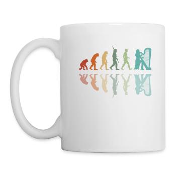 Entwicklung des Harfenspielers - Tasse - Weiß - Links
