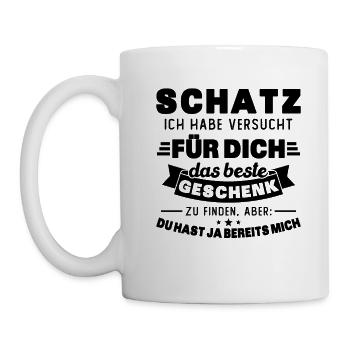 Schatz ich hab versucht für dich das beste - Tasse - Weiß - Links
