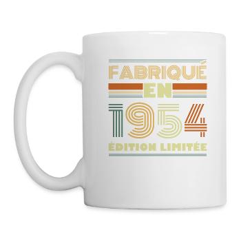 Fabriqué En 1954 Édition Limitée - Mug blanc - blanc - Gauche