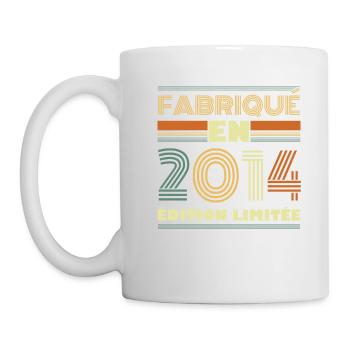 Fabriqué En 2014 Édition Limitée - Mug blanc - blanc - Gauche