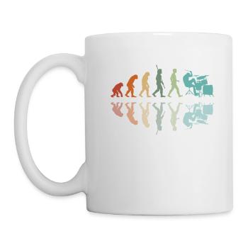 Schlagzeuger Entwicklung - Tasse - Weiß - Links
