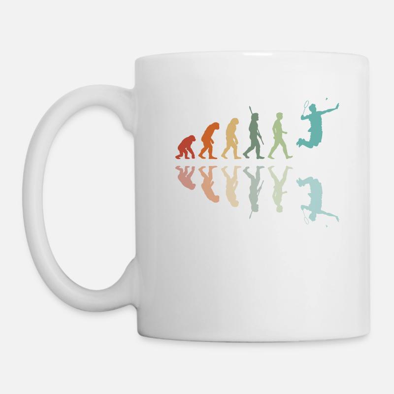 Évolution badminton - Mug blanc - blanc