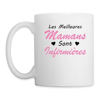 Les Meilleures Mamans Sont Infirmières - Mug blanc - blanc - Gauche