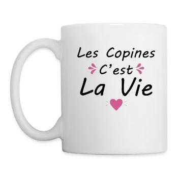 Les Copines C est La Vie La Meilleure Amie Femme - Mug blanc - blanc - Gauche
