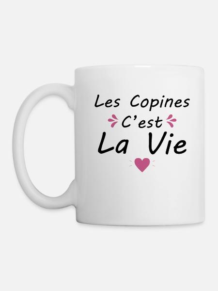 Les Copines C est La Vie La Meilleure Amie Femme - Mug blanc - blanc
