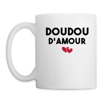 Doudou D'amour Cadeau Saint Valentin - Mug blanc - blanc - Gauche