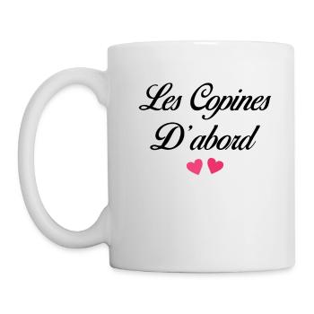 Cadeau Meilleures Copines Les Copines D'abord - Mug blanc - blanc - Gauche