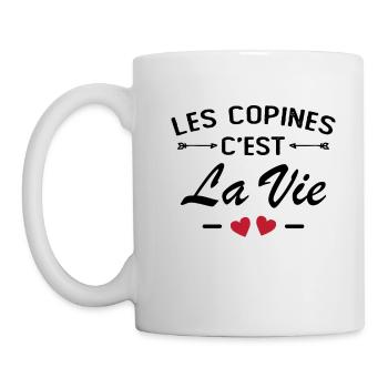 Les Copines C est La Vie La Meilleure Amie Femme - Mug blanc - blanc - Gauche