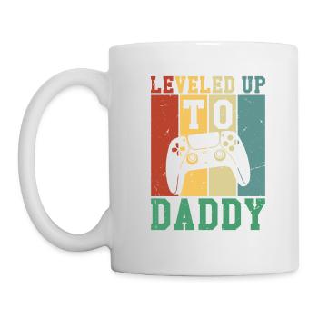 Leveled Up To Daddy - Mug - white - Left