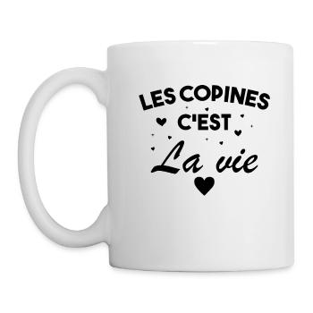 Les Copines C est La Vie La Meilleure Amie Femme - Mug blanc - blanc - Gauche