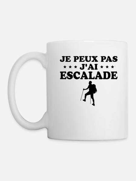 J'peux pas j'ai escalade - Mug blanc - blanc