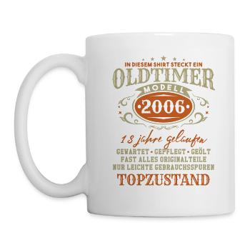 18. Geburtstag Oldtimer 2006 - Tasse - Weiß - Links