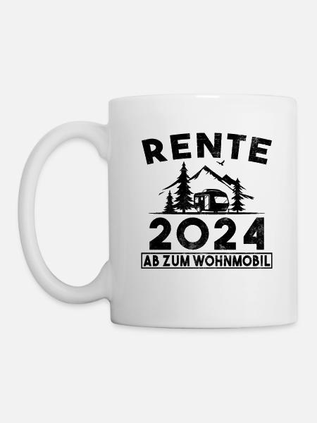 Rente 2024 Wohnmobil Ruhestand Ruheständler - Tasse - Weiß