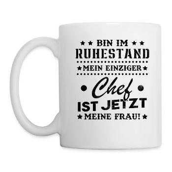 Ich bin im Ruhestand Rentner 2024 2025 2026 - Tasse - Weiß - Links