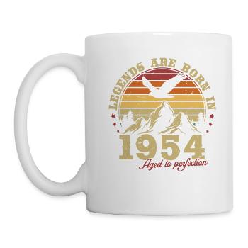 Vintage 1954 Vintage cadeau anniversaire rétro - Mug blanc - blanc - Gauche