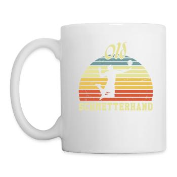 Volleyball Spieler Old Schmetterhand - Tasse - Weiß - Links