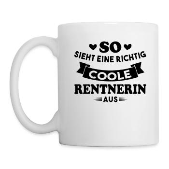 So sieht eine richtig coole Rentnerin aus - Tasse - Weiß - Links