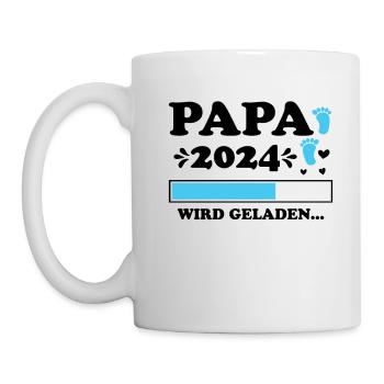 Vater 2024 Werdender Papa Loading 2024 - Tasse - Weiß - Links