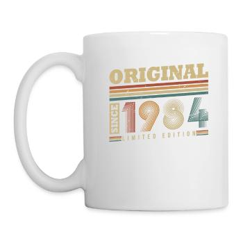 Original seit 1984 Jahrgang Geschenk Geburtstag - Tasse - Weiß - Links