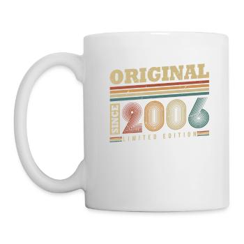 Original Since 2006 Vintage Gift Birthday - Mug - white - Left