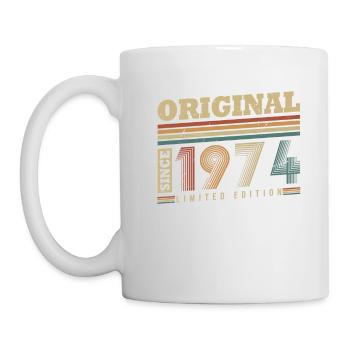 Original depuis 1974 Vintage cadeau d’anniversaire - Mug blanc - blanc - Gauche