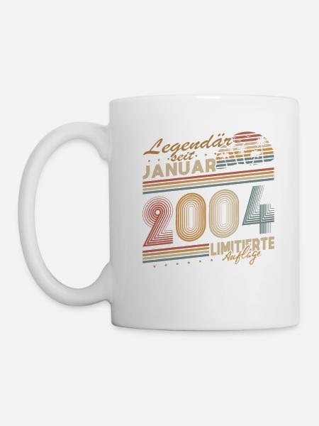 Legendär Seit Januar 2004 Geschenk Geburtstag - Tasse - Weiß