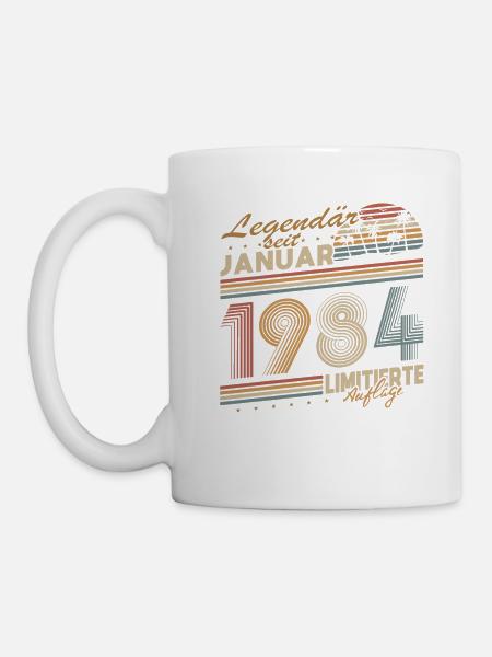 Legendär Seit Januar 1984 Geschenk Geburtstag - Tasse - Weiß