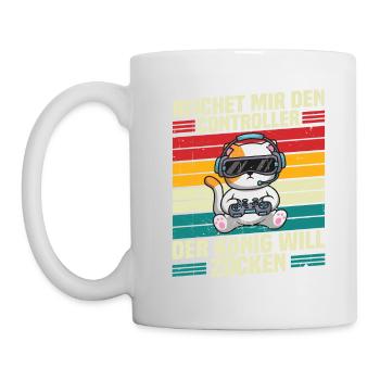 Reichet mir den controller der könig will zocken - Tasse - Weiß - Links