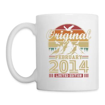 Original Februar 2014 Jahrgangsjubiläum 2014 - Tasse - Weiß - Links