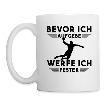 Handball Kinder Geschenke Handballer Zubehör - Tasse - Weiß - Links