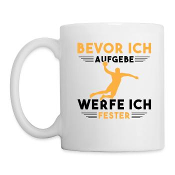 Handball Kinder Geschenke Handballer Zubehör - Tasse - Weiß - Links