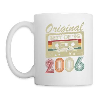 Idée originale de cadeau d’anniversaire Vintage 2006 - Mug blanc - blanc - Gauche