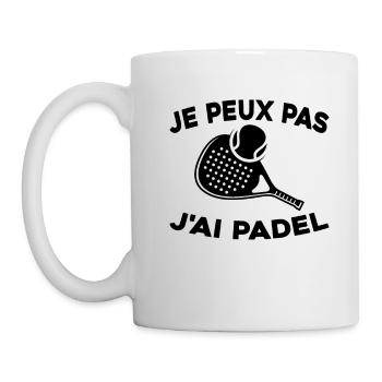 Je Peux Pas J'ai Padel - Mug blanc - blanc - Gauche