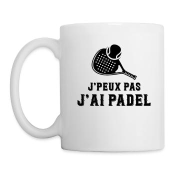 Je Peux Pas J'ai Padel Pongiste - Mug blanc - blanc - Gauche