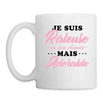 Mürrisches, aber liebenswertes personalisiertes Humorgeschenk - Tasse - Weiß - Links