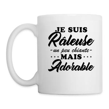Mürrisches, aber liebenswertes personalisiertes Humorgeschenk - Tasse - Weiß - Links