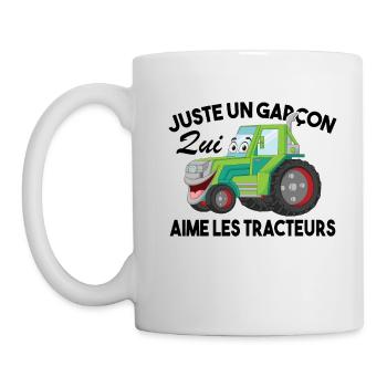 Juste Un Garçon Qui Aime Les Tracteurs Agriculteur - Mug blanc - blanc - Gauche