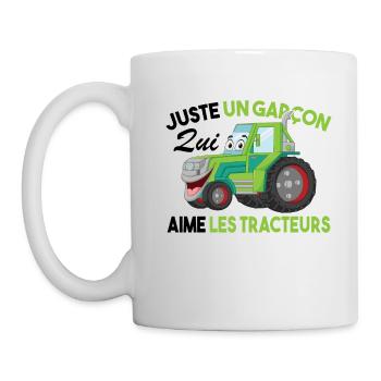 Juste Un Garçon Qui Aime Les Tracteurs Agriculteur - Mug blanc - blanc - Gauche