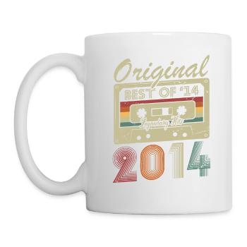 Original 2014 Jahrgang Geburtstag Geschenkidee - Tasse - Weiß - Links