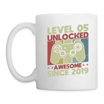 Level 5 freigeschaltet - Tasse - Weiß - Links