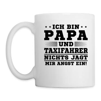 Ich Bin Papa Und Taxfi Fahrer - Tasse - Weiß - Links