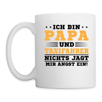 Papa Und Taxifahrer - Tasse - Weiß - Links