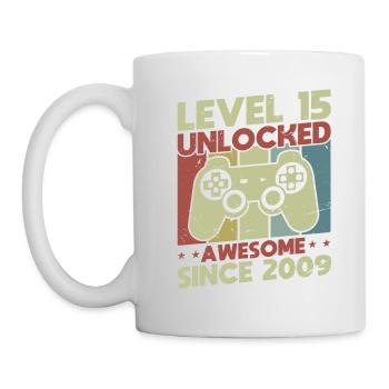 Level 15 freigeschaltet - Tasse - Weiß - Links