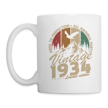 Vintage 1934 Retro Vintage Birthday Gift - Mug - white - Left