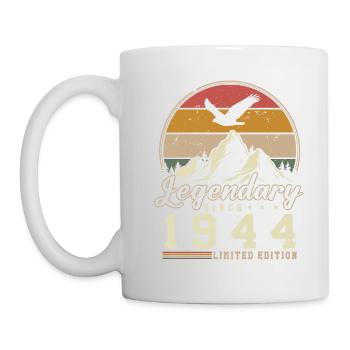 Legendary Since 1944 Vintage Birthday Gift - Mug - white - Left
