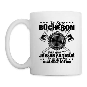 Lustiges Kettensägengeschenk, das sagt, dass ich ein Holzfäller bin - Tasse - Weiß - Links