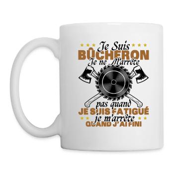 Lustiges Kettensägengeschenk, das sagt, dass ich ein Holzfäller bin - Tasse - Weiß - Links