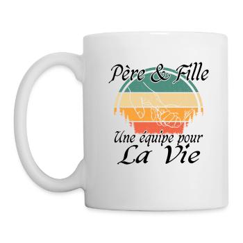 Dad Santa Claus Gift Father and Daughter - Mug - white - Left