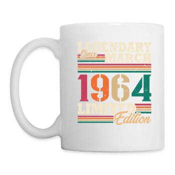 Vintage 1964 Mars Cadeau Anniversaire Rétro - Mug blanc - blanc - Gauche