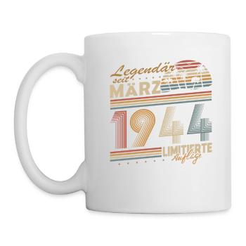 Legendary Since March 1944 Gift Birthday - Mug - white - Left